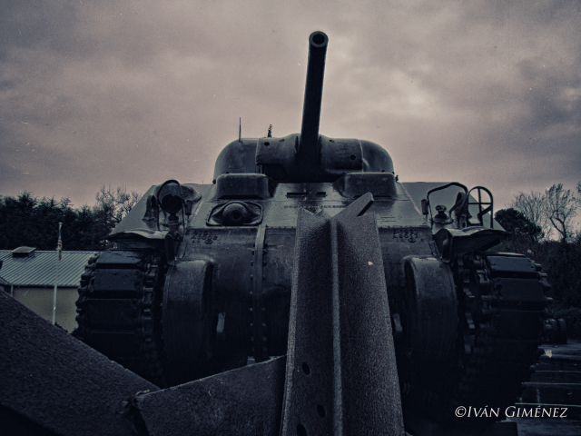 Uno de los Sherman que pueden verse hoy en día en Normandía.